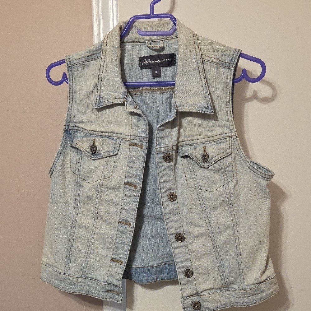 Reitmans Light Blue Denim Vest